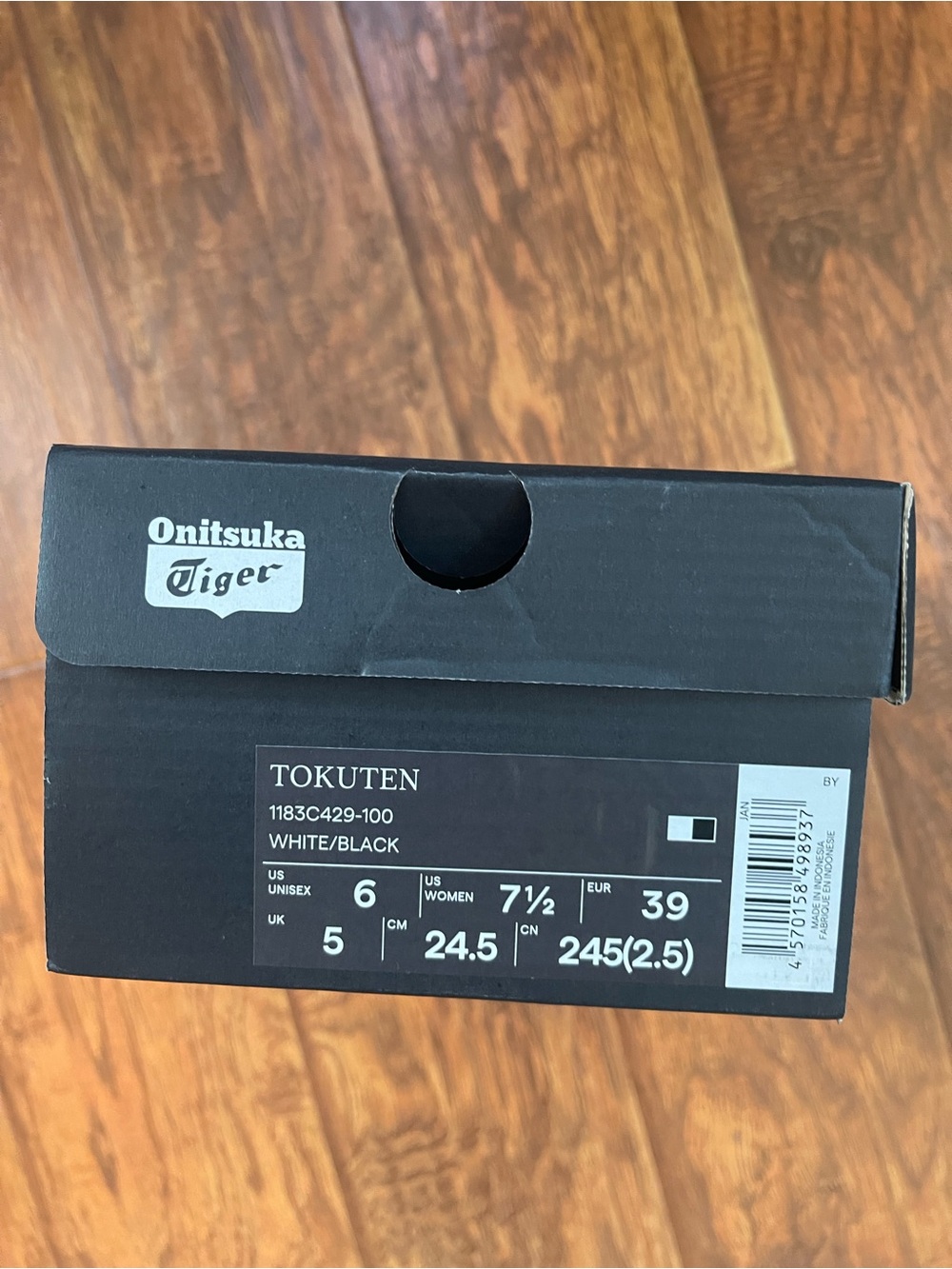 Onitsuka Tiger by Asics White Leather Sneakers with Black Stripes - Picture 5 of 15